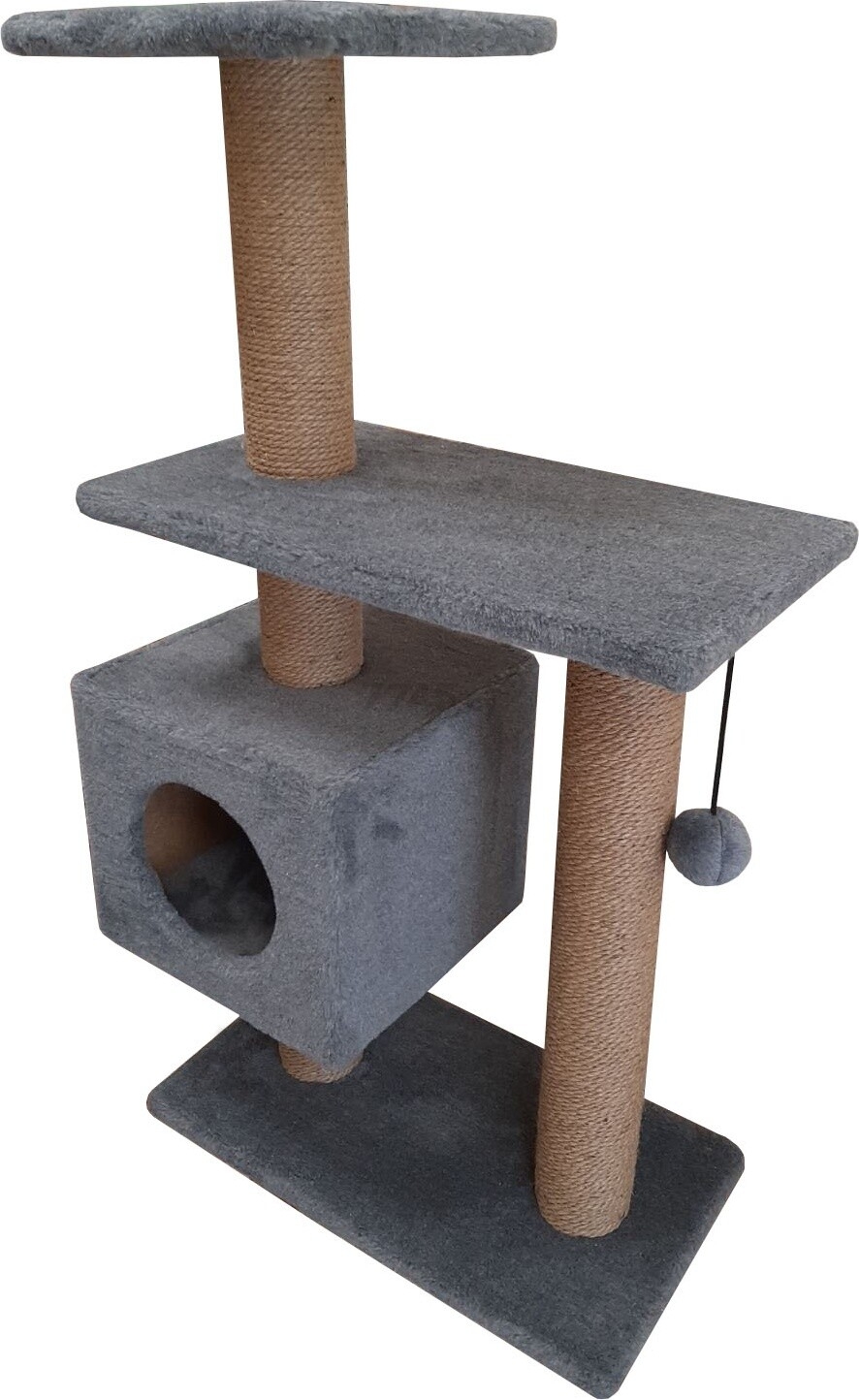 Игровой комплекс для кошек CAT-HOUSE Буран джут 55×31×106 см серый (4810801202642)